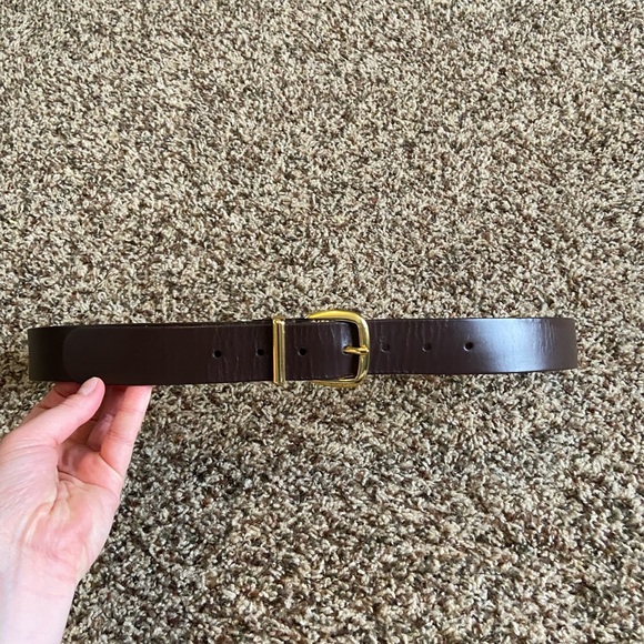 The Essential Wide Leather Belt in Chocolate Raisin - Picture 4 of 8